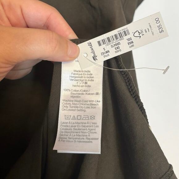 NWT Madewell Garment-Dyed Allday Crewneck Tee In Dried Olive Size Small - Picture 5 of 6